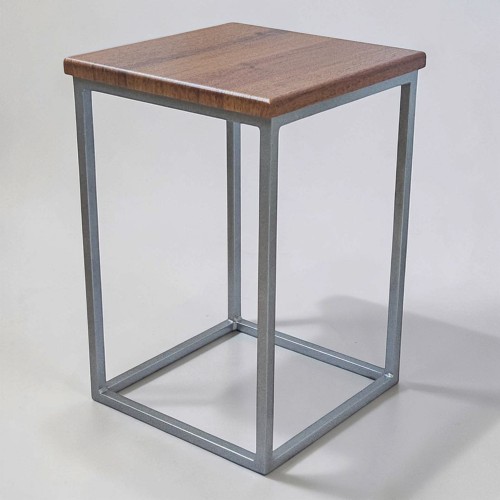 Квадратний кухонний табурет «Куб» горіх